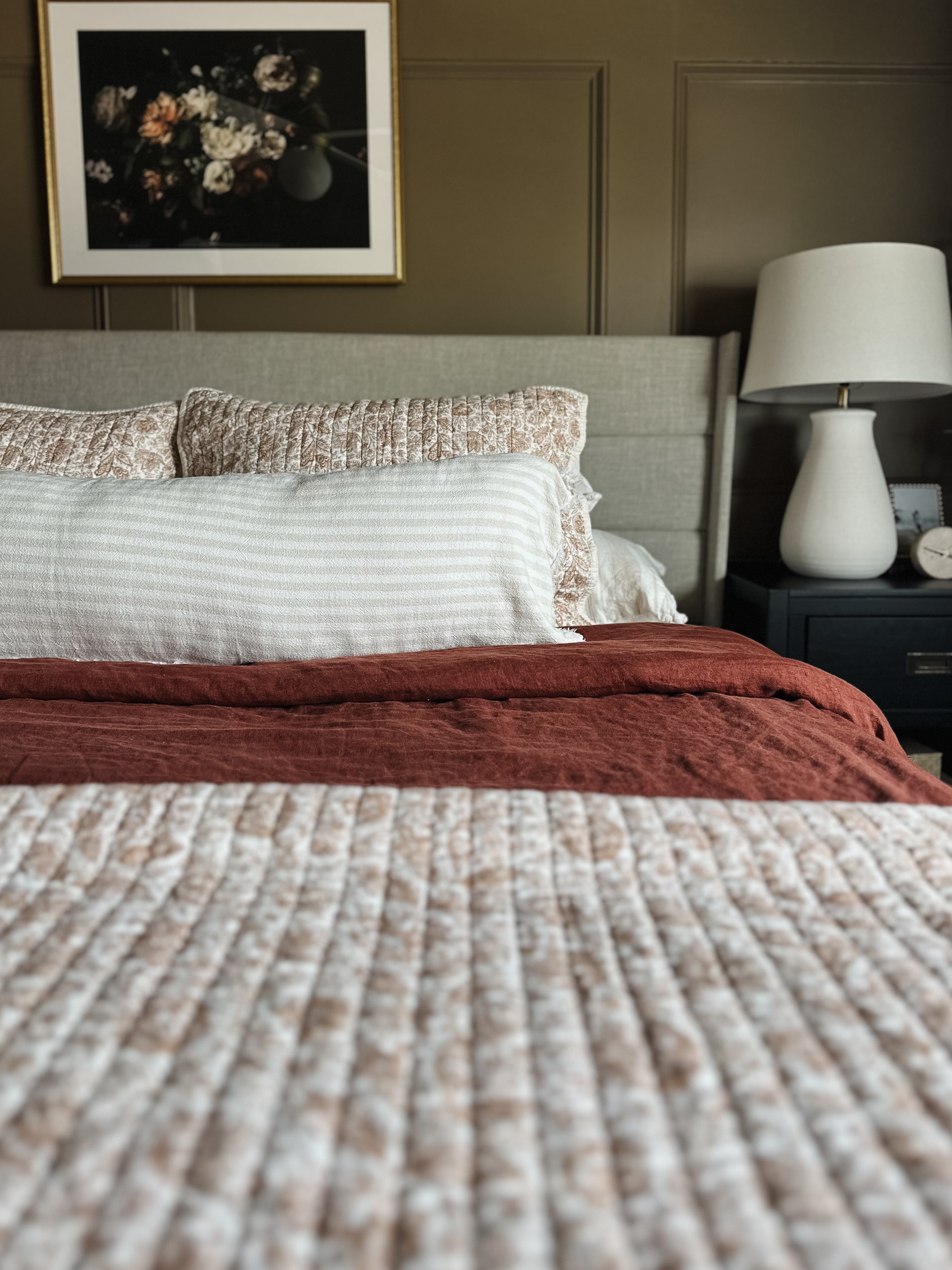 Burgundy fall bedding 

#LTKStyleTip #LTKHome #LTKSeasonal