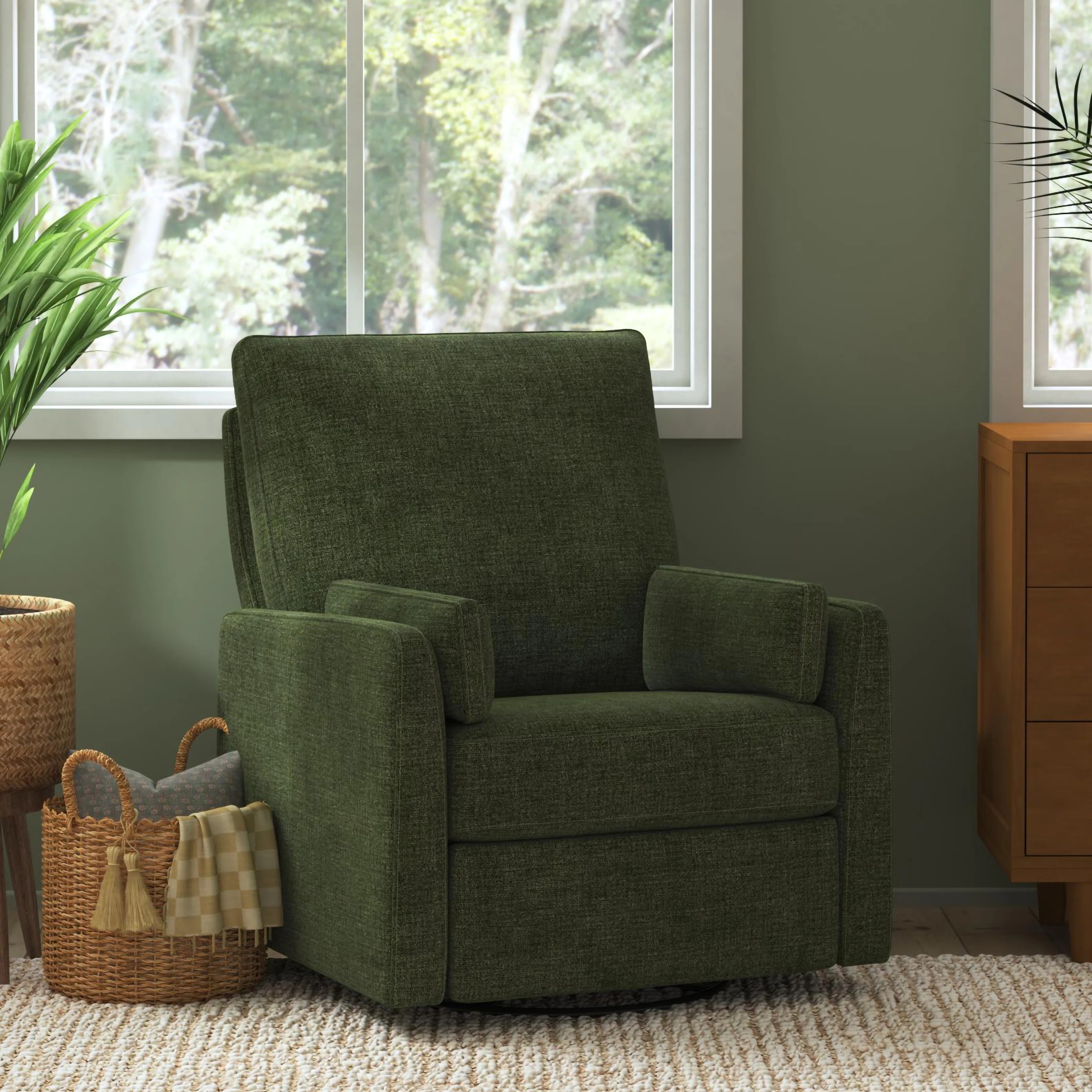 Ethan Swivel Recliner in Performance Fabric | Wayfair North America