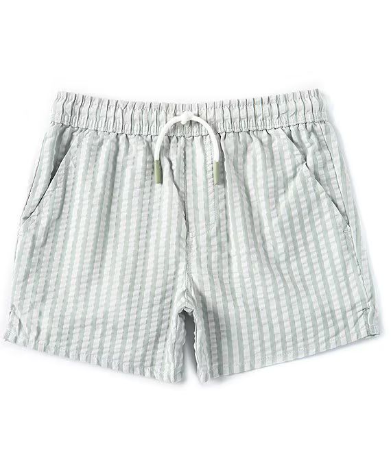 Little Boys 2T-7 Striped Seersucker Pull-On Shorts | Dillard's