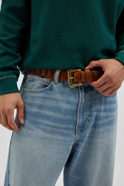 Woven Leather Belt | Urban Outfitters (US and RoW)