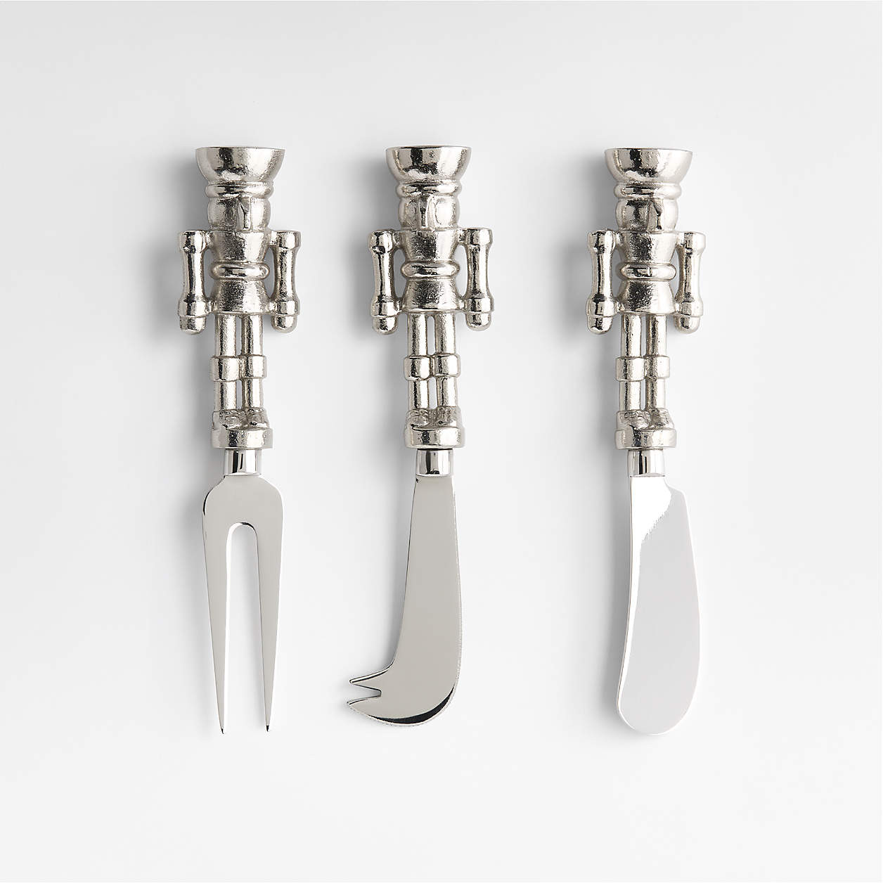 Nutcracker Cheese Knives, Set of 3 | Crate & Barrel | Crate & Barrel