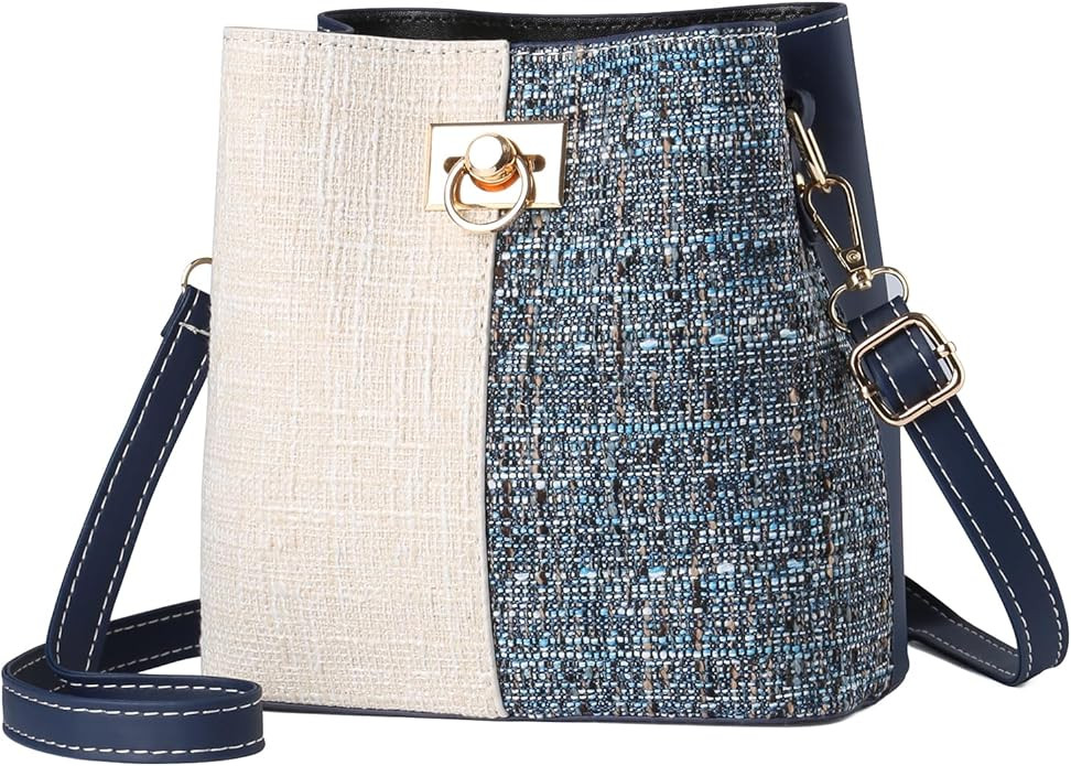 PINCNEL Cross Body Bag Purses for Women - PU Leather Crossbody Bucket Bag with Adjustable Shoulde... | Amazon (US)