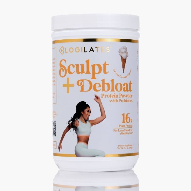 Blogilates Sculpt & Debloat Plant Protein Powder with Probiotics - Sweet Cream - 13.4oz | Target