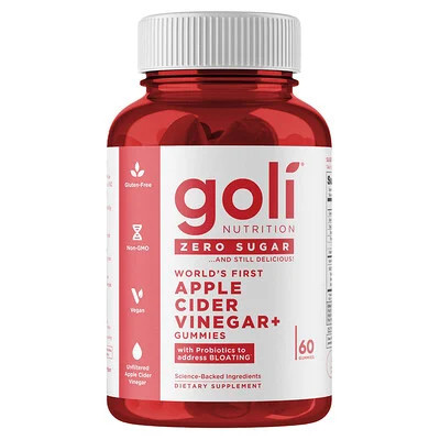Goli Nutrition, World's First Apple Cider Vinegar+ Gummies, Zero Sugar, 60 Gummies | iHerb