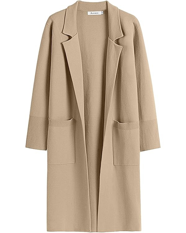 ANRABESS Women Cardigan Sweater Jackets Open Front Thick Knit Oversized Blazer Coatigan 2024 Fall... | Amazon (US)