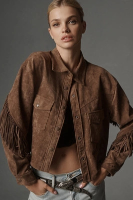 BLANKNYC Fringe Faux Suede Jacket | Anthropologie (US)