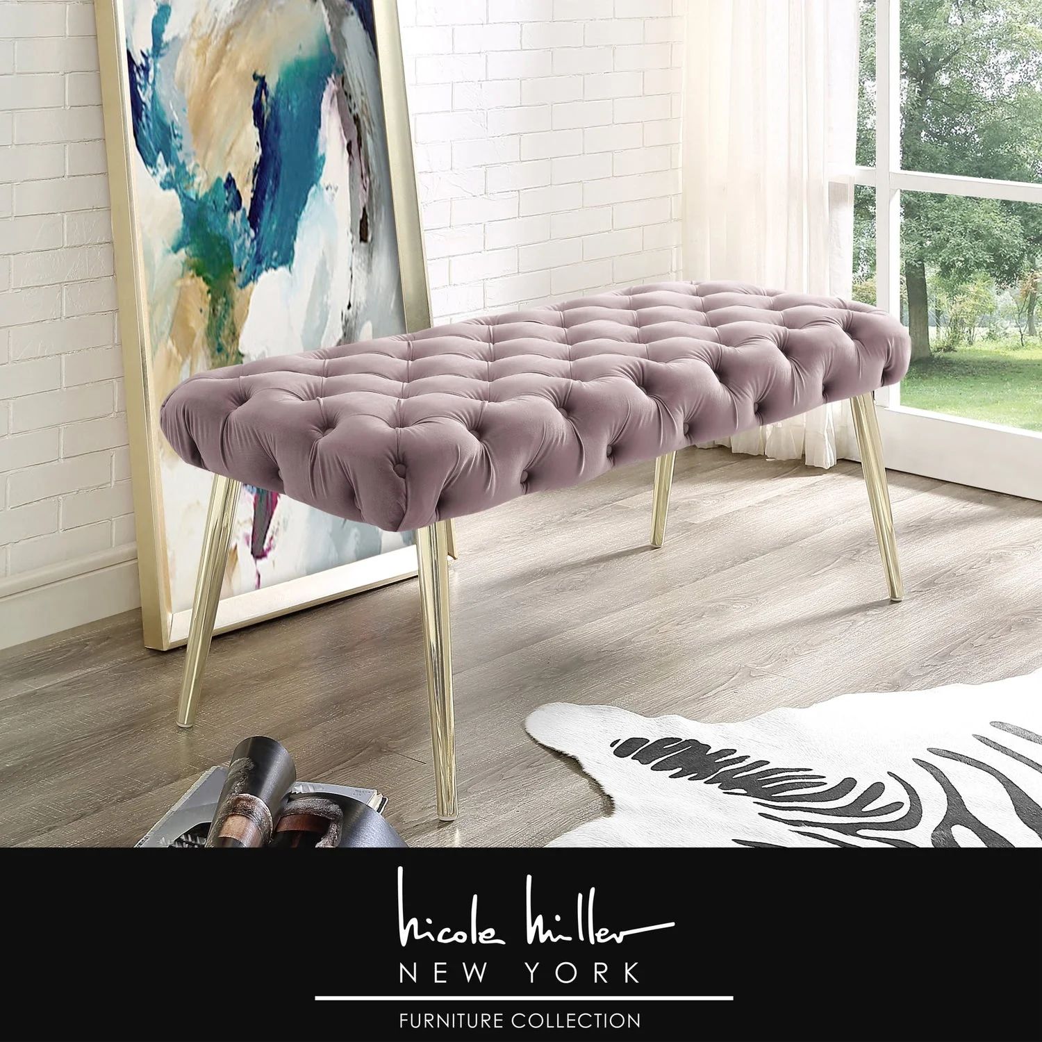 Claude Velvet Bench | Inspired Home
