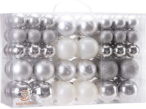 Sea Team 86 Pieces of Assorted Christmas Ball Ornaments Shatterproof Seasonal Decorative Hanging ... | Amazon (US)