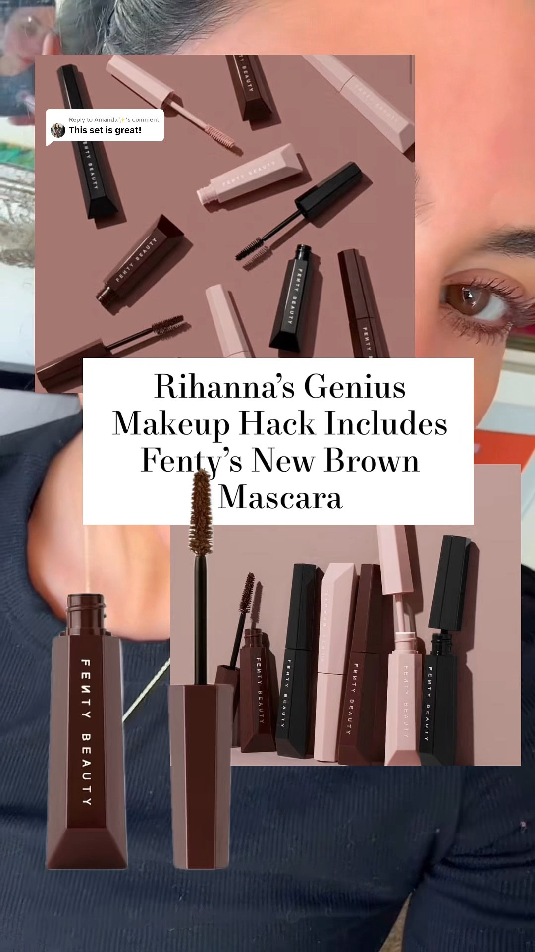 brown eye makeup for brown eyes 👁️✨ #naturalmakeup #makeup #fenty #fentybeauty #brownmascara #mascara #eyeliner #LTKNYFW

#LTKBeauty #LTKgrwm
