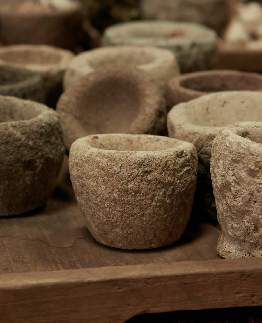 Olive Ateliers Vintage Stone Mortar from China | Olive Ateliers