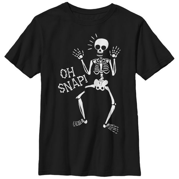 Boy's Lost Gods Halloween Happy Oh Snap Skeleton T-Shirt | Target