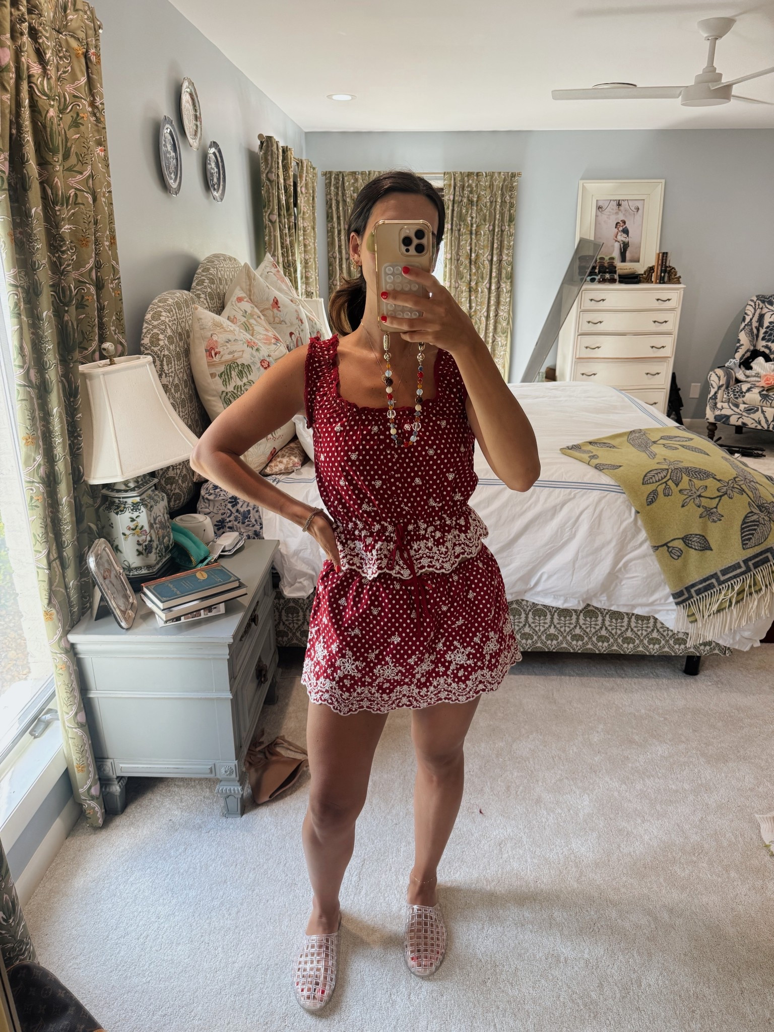 XS in top and small in bottom! 

#LTKgrwm #LTKdayinmylife #LTKmomlife