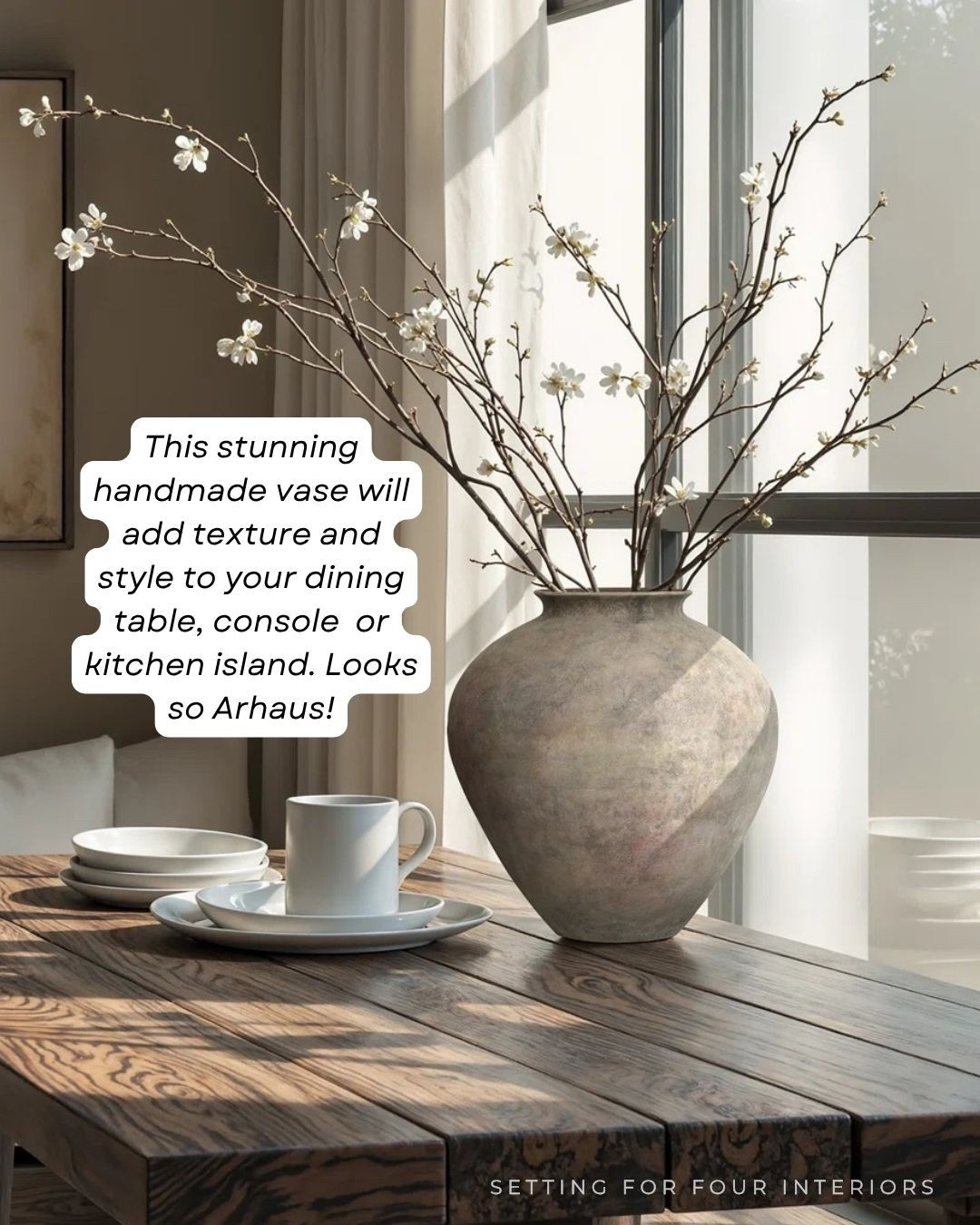 Designer vase looks so Arhaus- but for less!
Living room, coffee table, console table, stems, flowers, tray, Amazon, Wayfair, Restoration Hardware home, vintage, rustic, wall art, vase, moody, earthy, minimalist, modern, neutral aesthetic

#LTKHome #LTKSaleAlert #LTKmomlife