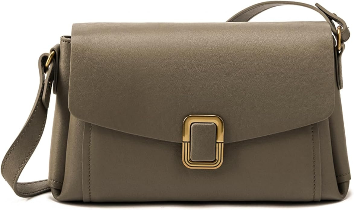 Genuine Leather Crossbody Bag for Women, Removable Satchel Adjustable Shoulder Bag | Amazon (US)