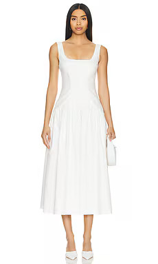 Camila Coelho Linda Midi Dress in Ivory from Revolve.com | Revolve Clothing (Global)