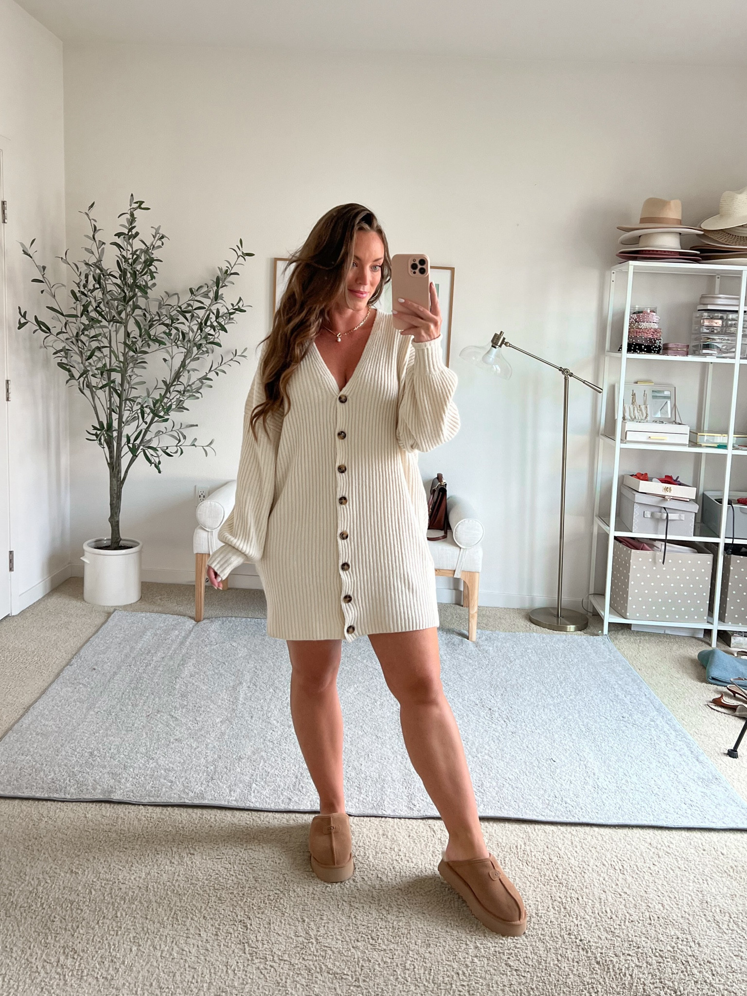 Cozy little sweater dress I’d lounge around in ❤️

Wearing a medium! 
Uggs are so comfy way more than the tazz slippers. 

Nordstrom, sweater dress, Nordstrom sale 


#LTKxNSale #LTKMidsize #LTKSeasonal