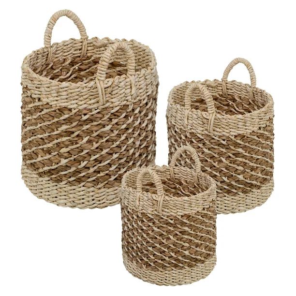 Honey Can Do Tea Stained Woven Basket Set/3 - Walmart.com | Walmart (US)