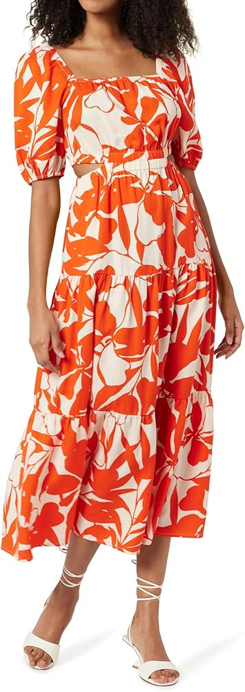The Drop Women's Anaya Square-Neck Cutout Tiered Maxi Dress | Amazon (US)