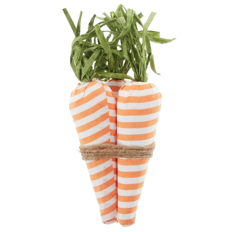 Way To Celebrate Easter 10-inch Height Polyfoam Carrot Tabletop Decor, with Red Line | Walmart (US)
