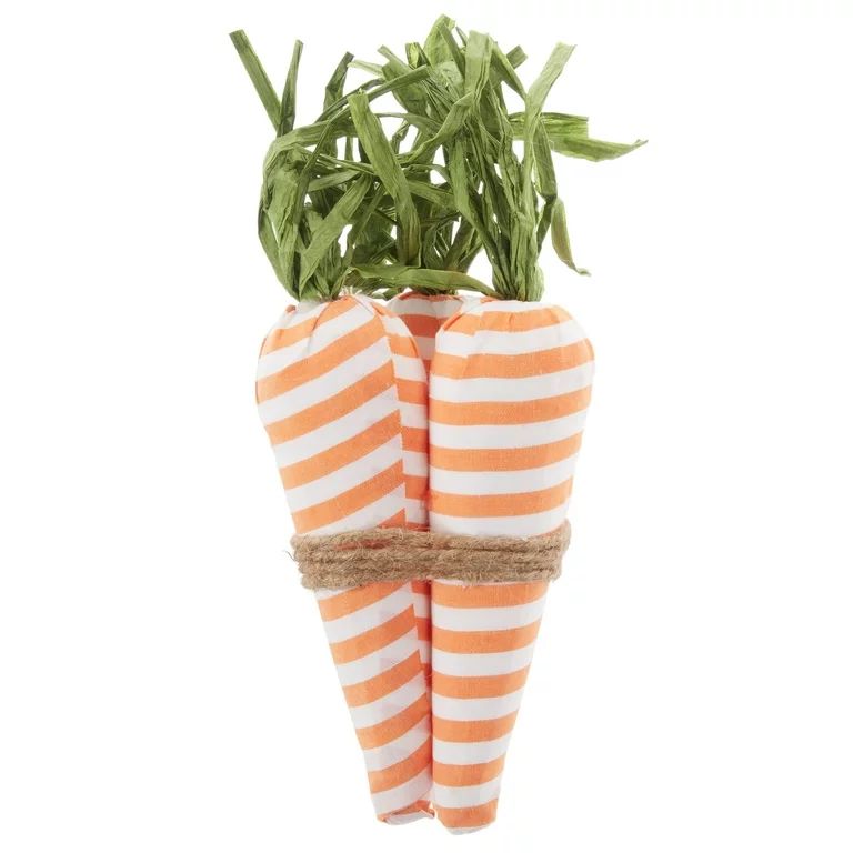 Way To Celebrate Easter 10-inch Height Polyfoam Carrot Tabletop Decor, with Red Line | Walmart (US)