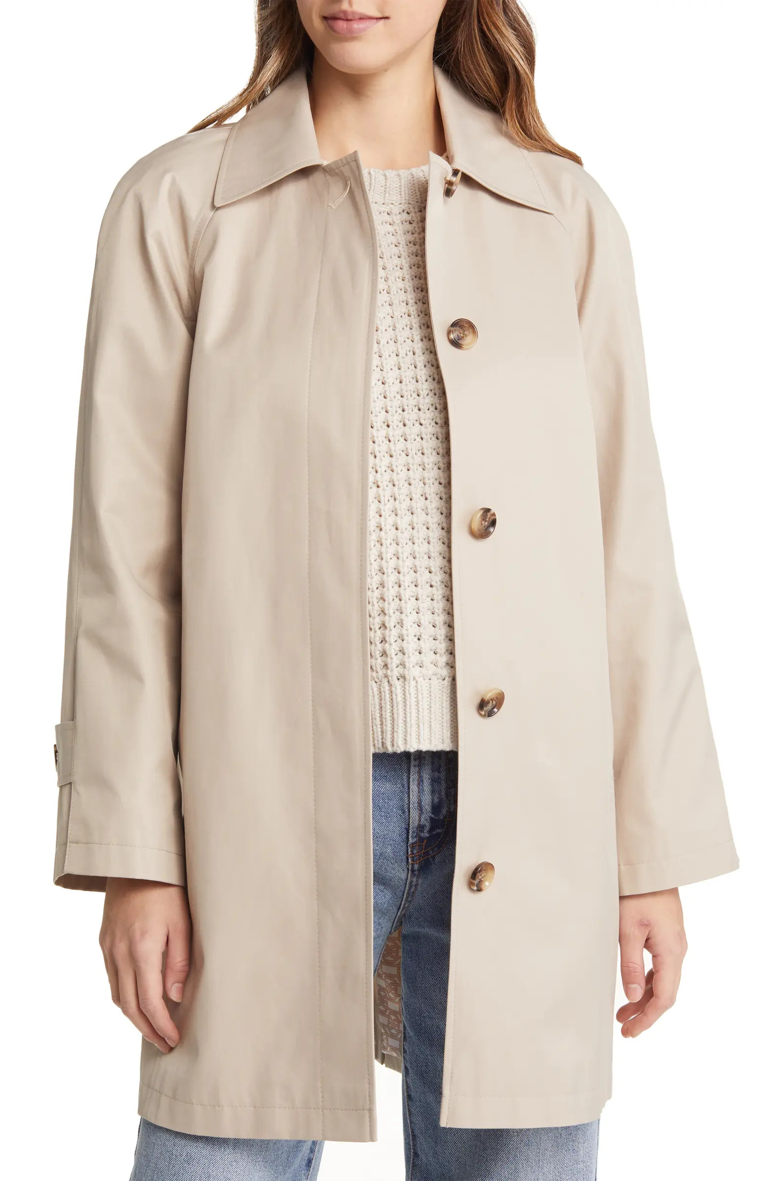 Mac Water Repellent Cotton Blend Raincoat | Nordstrom
