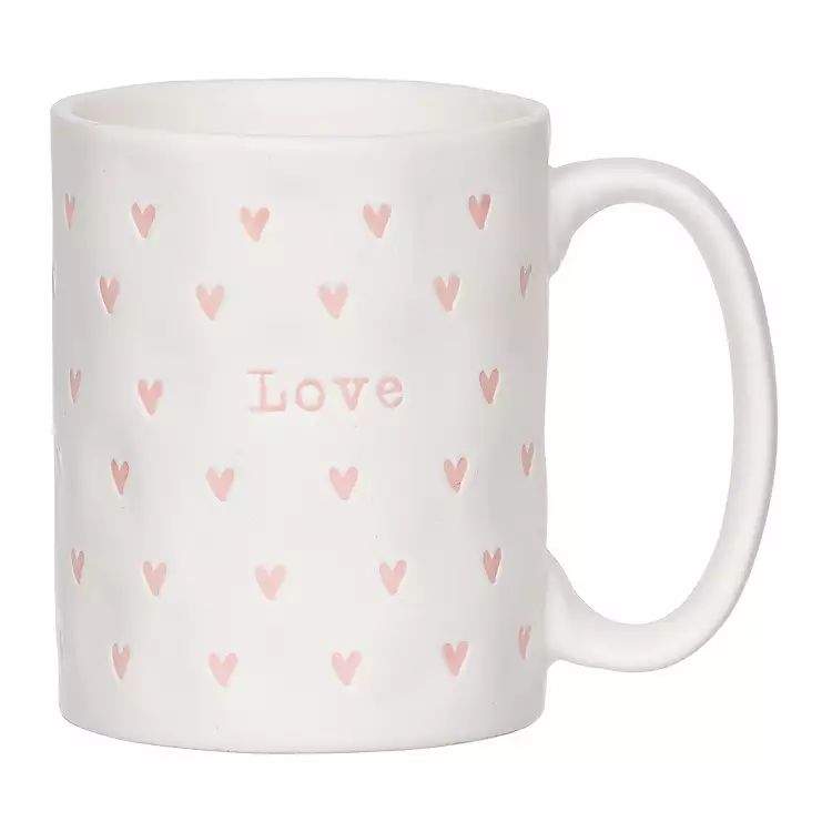 Pink Love Heart Mugs | Kirkland's Home