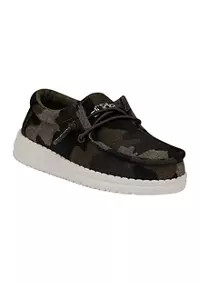 HEY DUDE Toddler Boys Wally Linen Camo Loafers | Belk