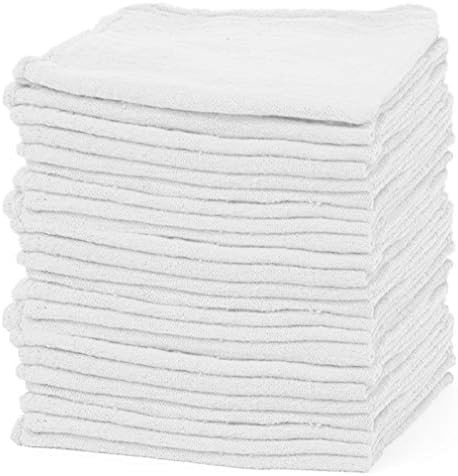 TALVANIA Shop Towels – Pack of 50 Reusable Cleaning Rags – Durable Quality Cotton Towel – S... | Amazon (US)