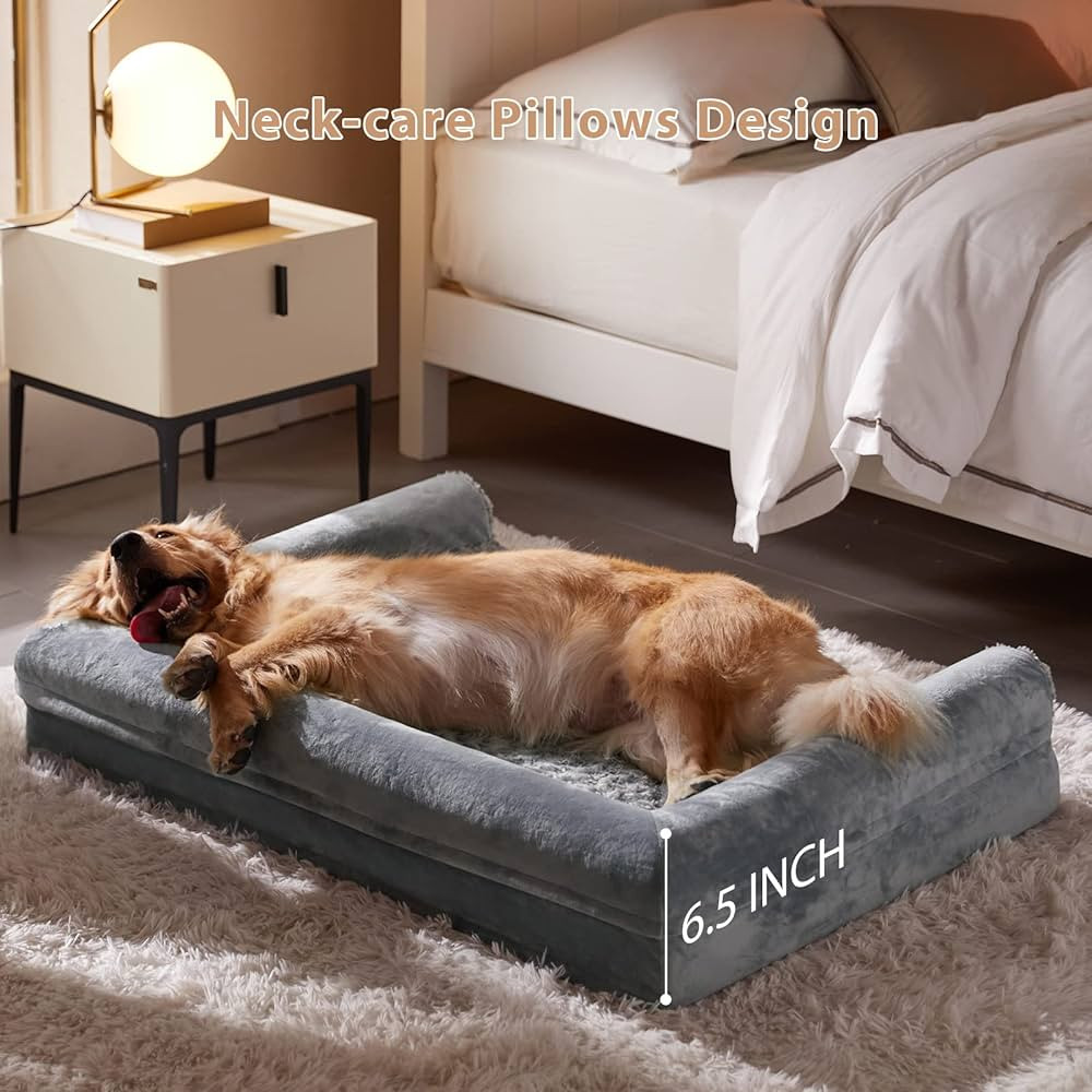 BFPETHOME Dog Beds for Large Dogs, Orthopedic Dog Bed for Medium Large Dogs, Egg- Foam Dog Crate ... | Amazon (US)