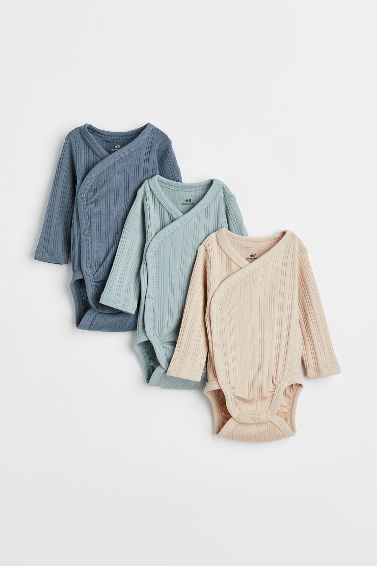 3-pack Wrapover Bodysuits | H&M (US)