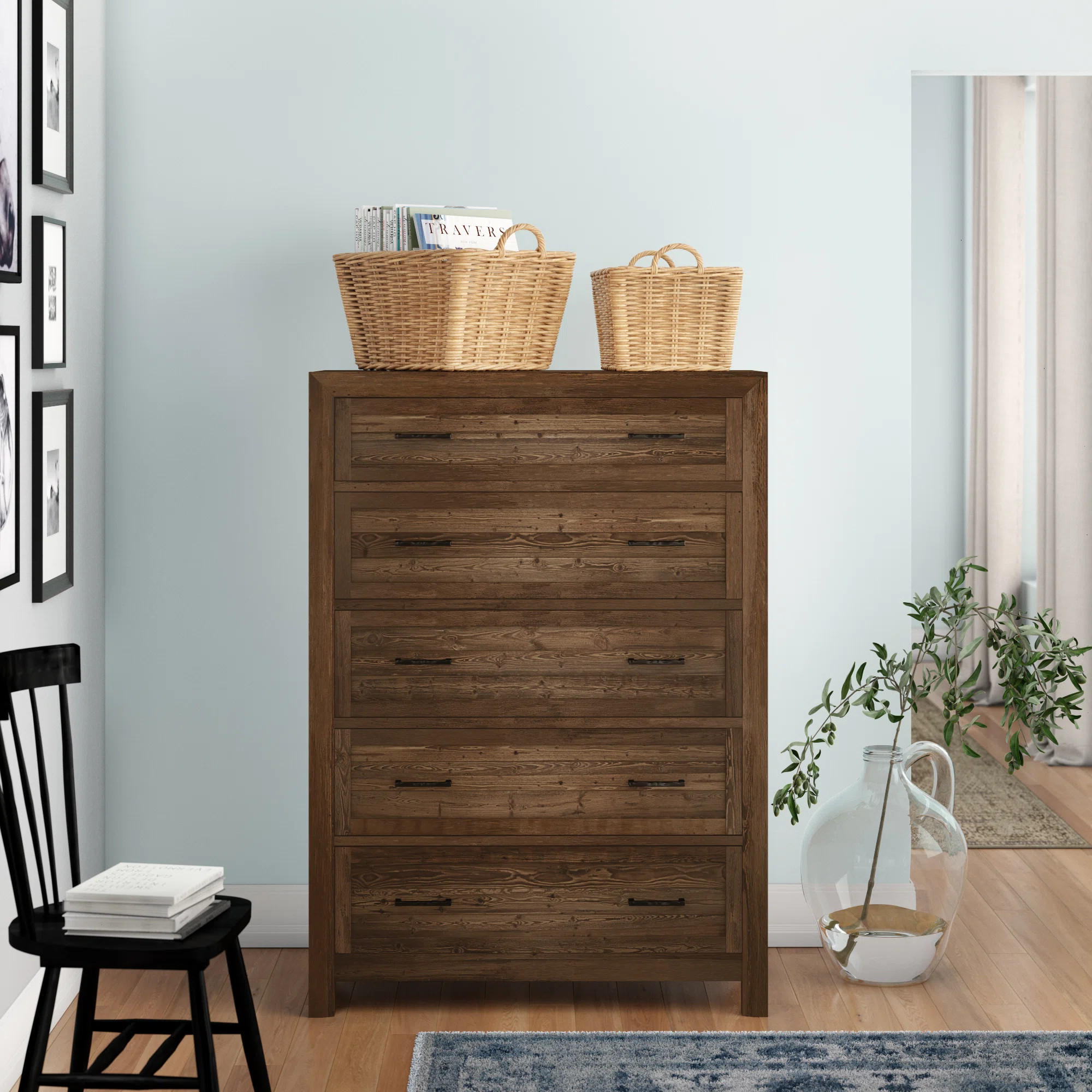 Three Posts™ Craigsville 5 Drawer 40'' W Solid Wood Chest & Reviews | Wayfair | Wayfair North America