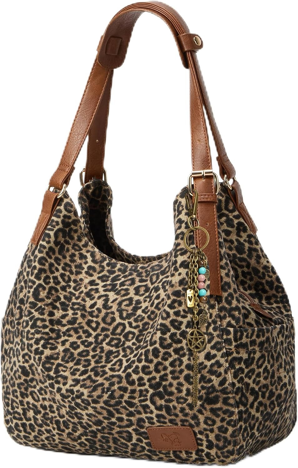 Worldlyda Women Canvas Hobo Purse Multi Pocket Tote Shopper Shoulder Bag Casual Top Handle handbag with Embroidery Ethnic | Amazon (US)