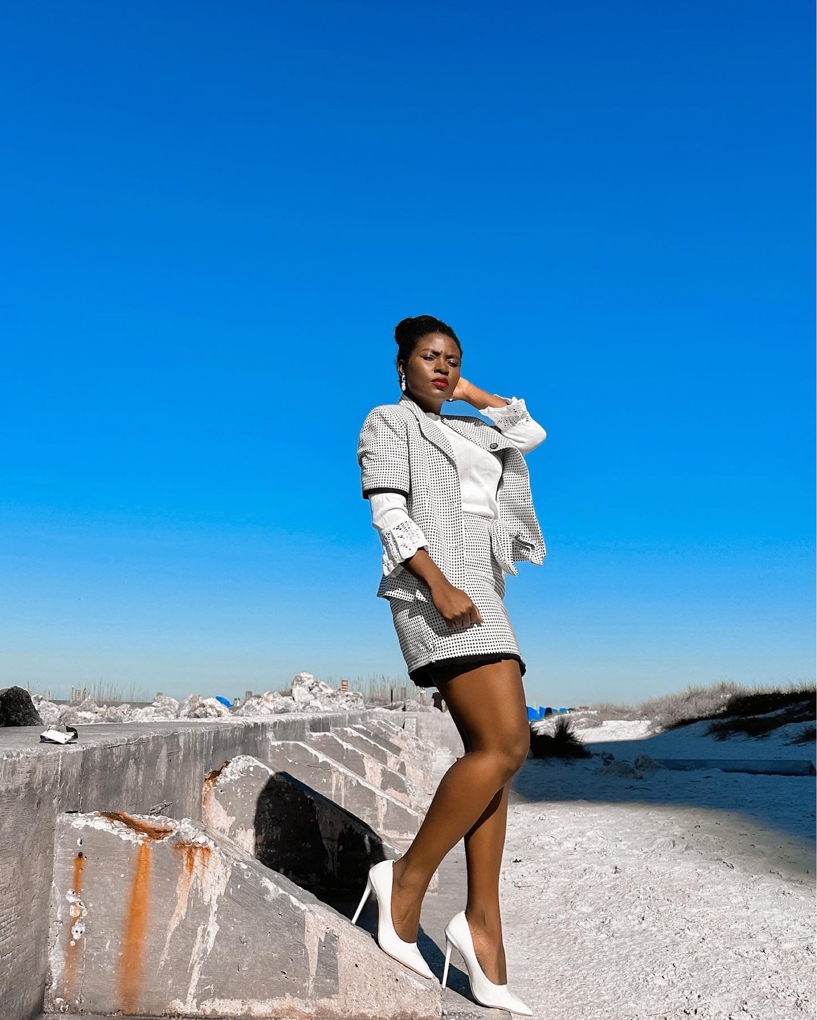 Two piece women suit , Winter outfit ideas for Florida weather 

#LTKSeasonal #LTKtravel #LTKworkwear