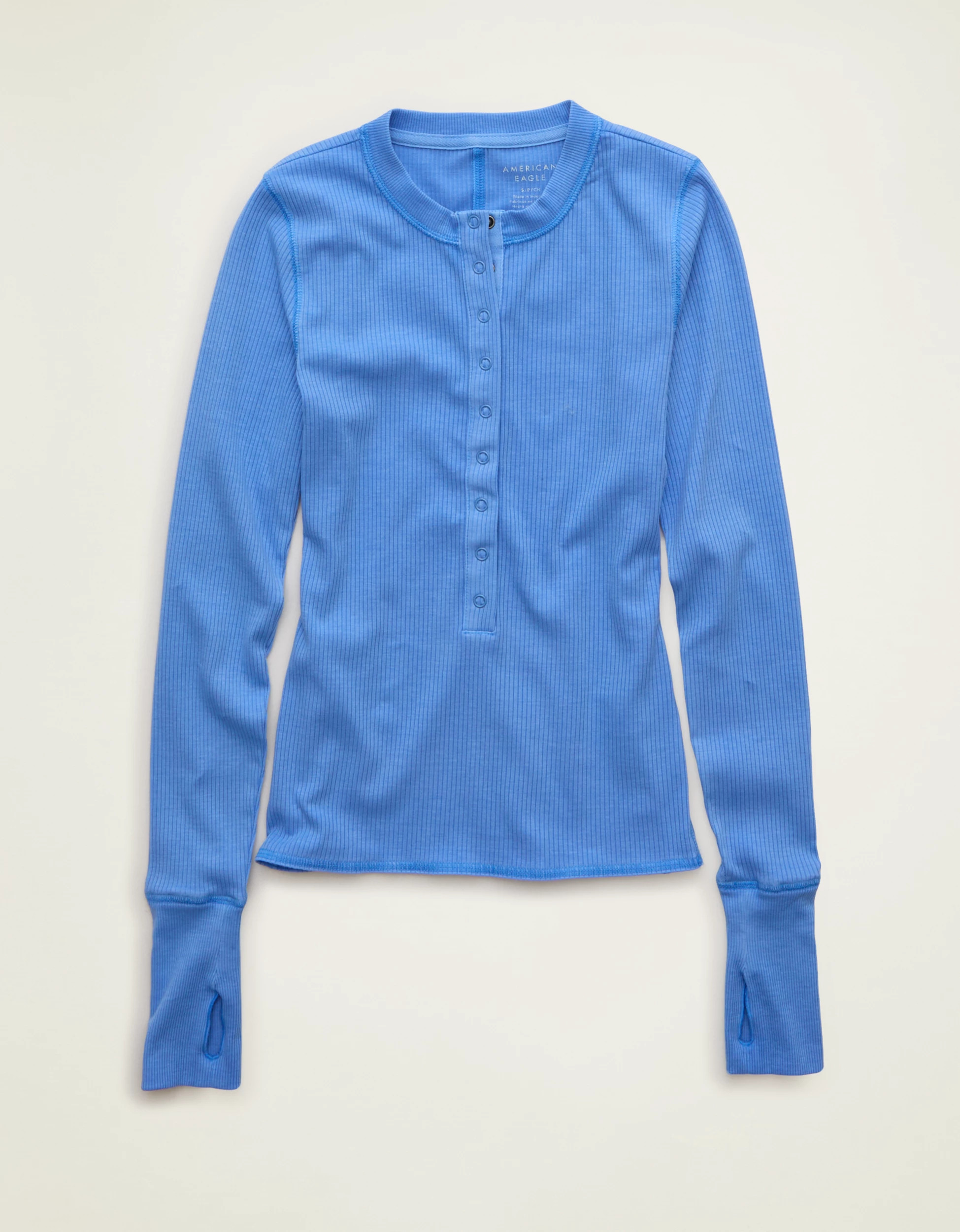 AE Long-Sleeve Henley T-Shirt | American Eagle Outfitters (US & CA)