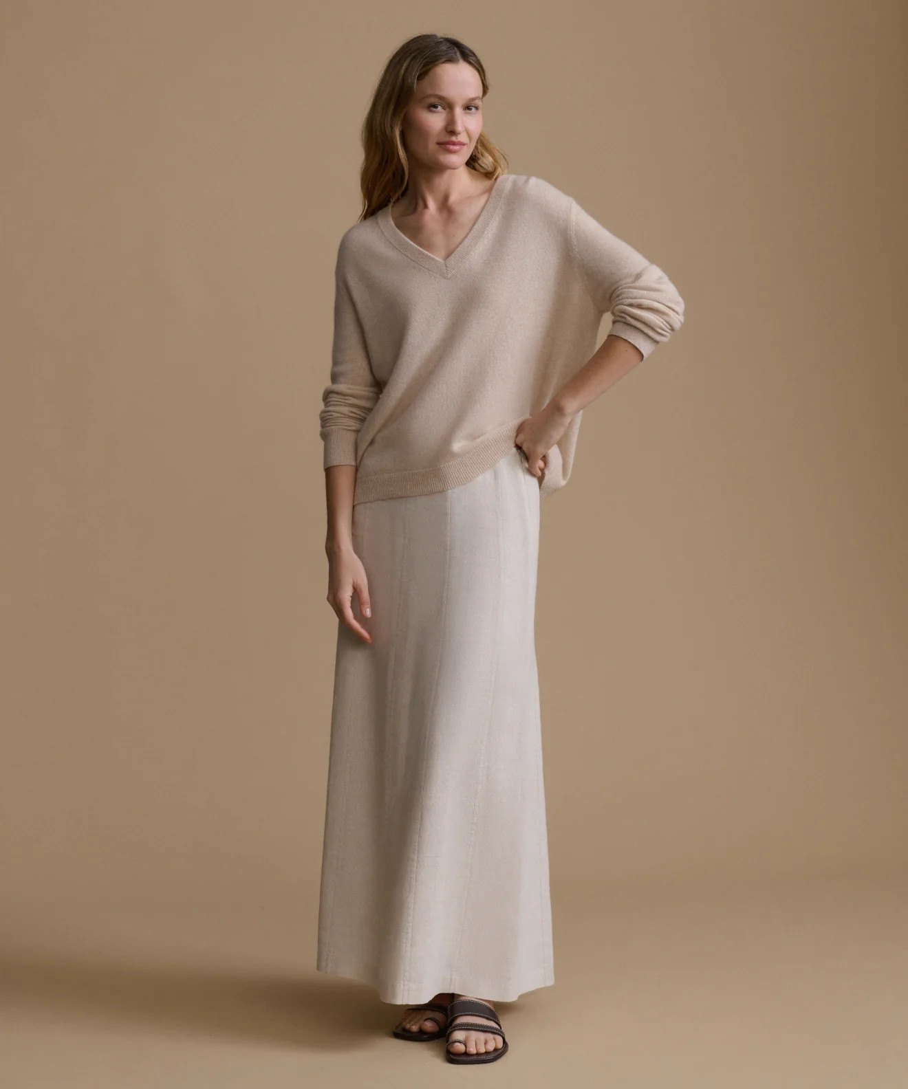 Jenni Kayne Women's Flynn Cashmere V-Neck Size 2X | Jenni Kayne