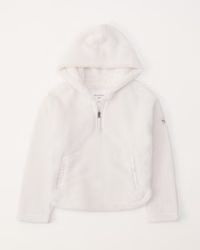 girls cozy quarter-zip hoodie | girls new arrivals | Abercrombie.com | Abercrombie & Fitch (US)