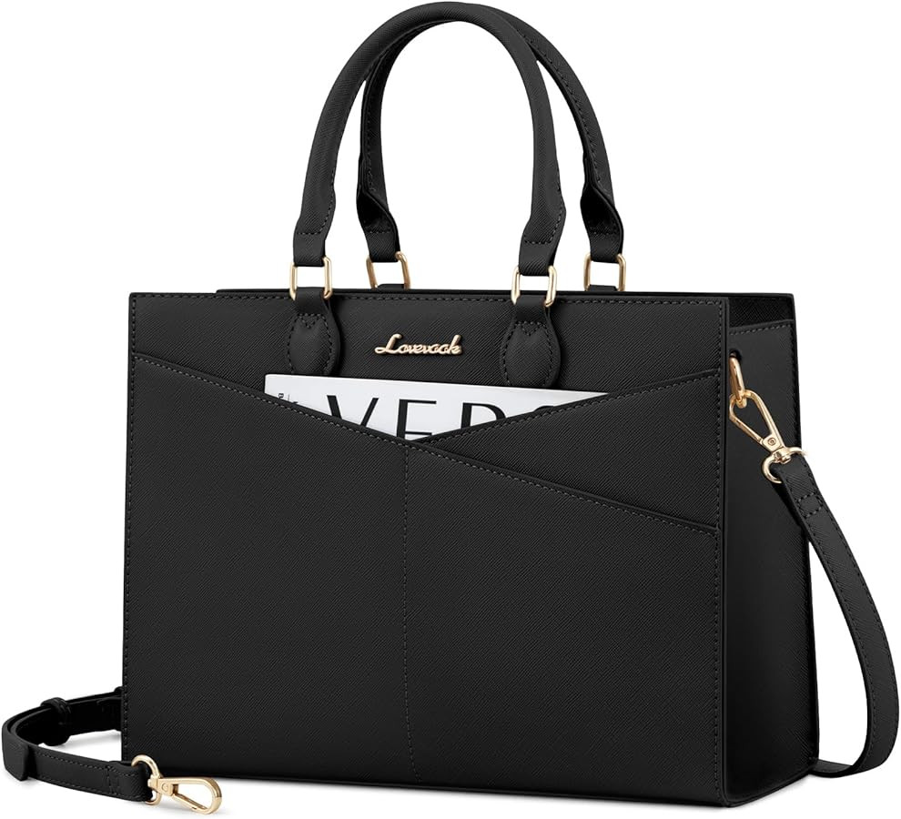LOVEVOOK Purses for Women,Satchel Handbags Tote Bag, Black Pu Leather Shoulder Crossbody Top Hand... | Amazon (US)