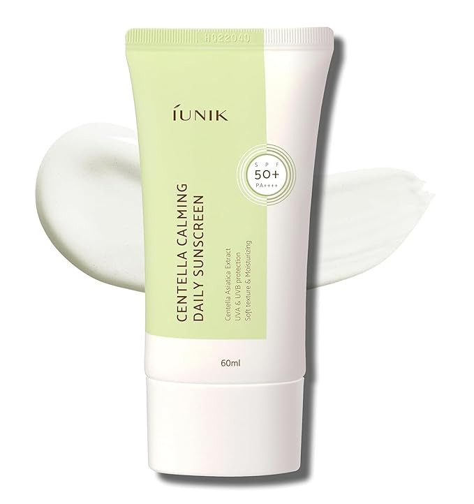 IUNIK Centella Calming Moisture Daily Sunscreen SPF 50+ PA++++ Matte & No White Cast Centella Asi... | Amazon (US)