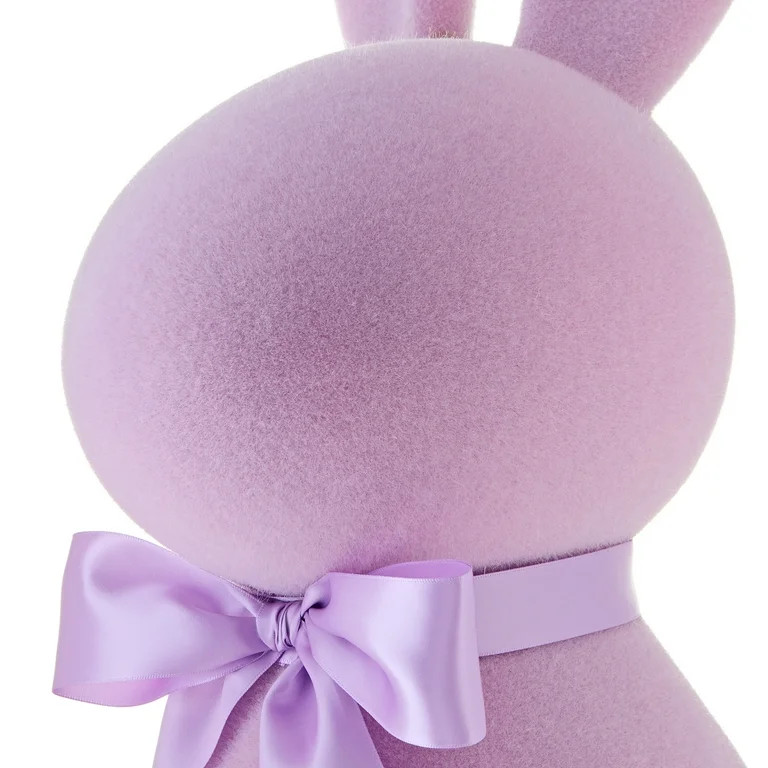 Flocked Bunny Tabletop Decoration, Purple, 27", Easter by Way To Celebrate | Walmart (US)