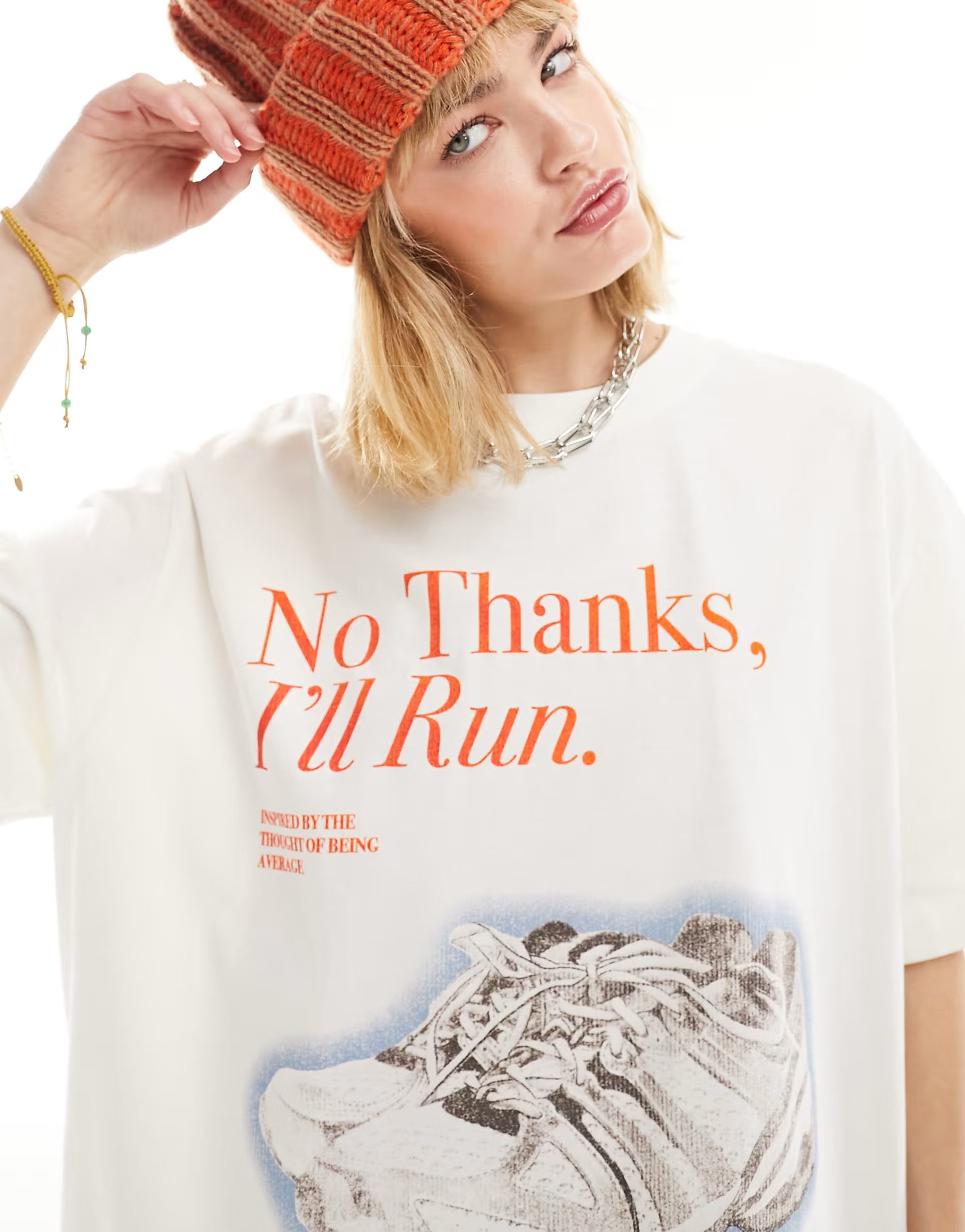 ASOS DESIGN boyfriend fit t-shirt with wellness graphic in cream | ASOS | ASOS (Global)