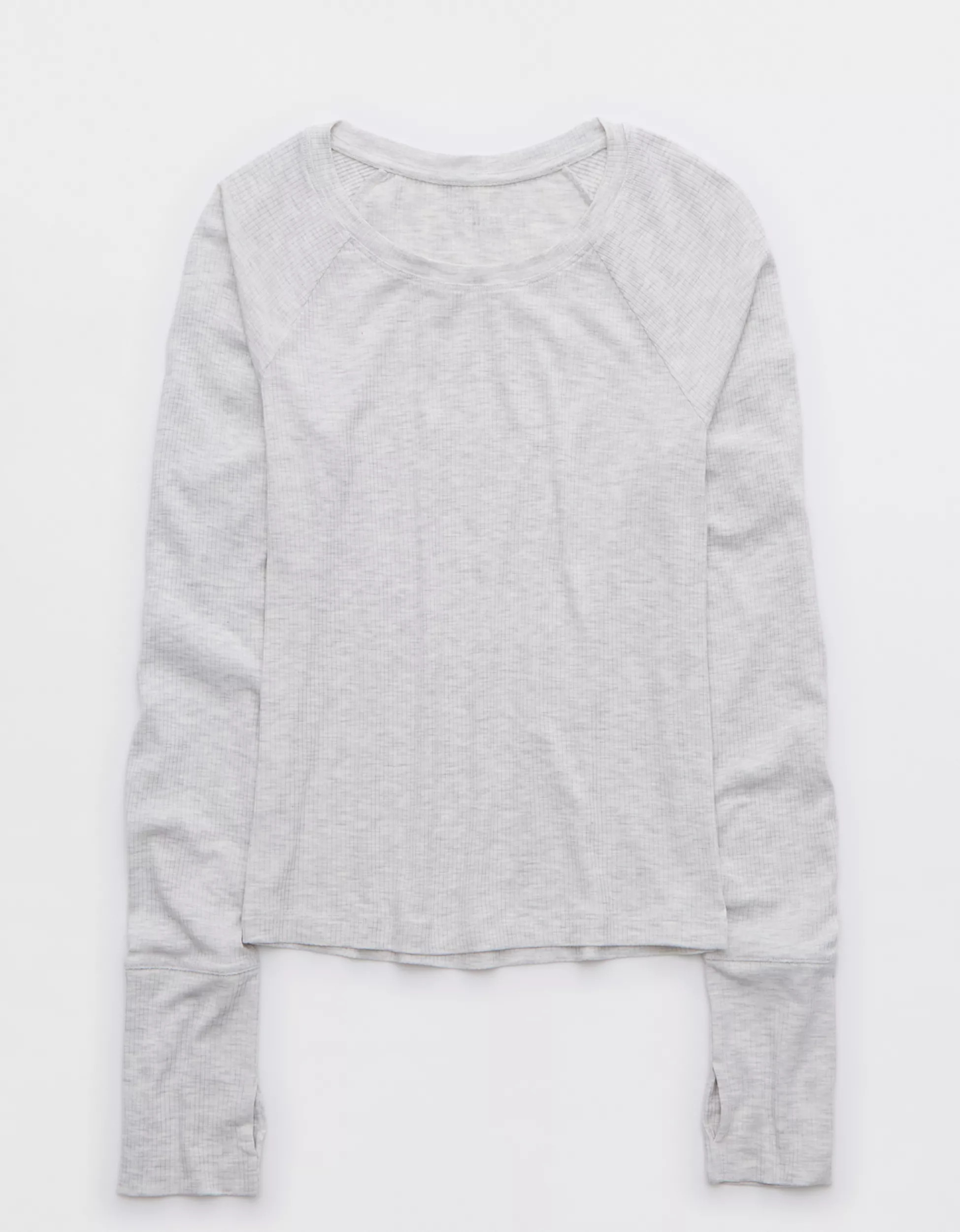 OFFLINE By Aerie Thumbs Up Fitted Ribbed T-Shirt | Aerie