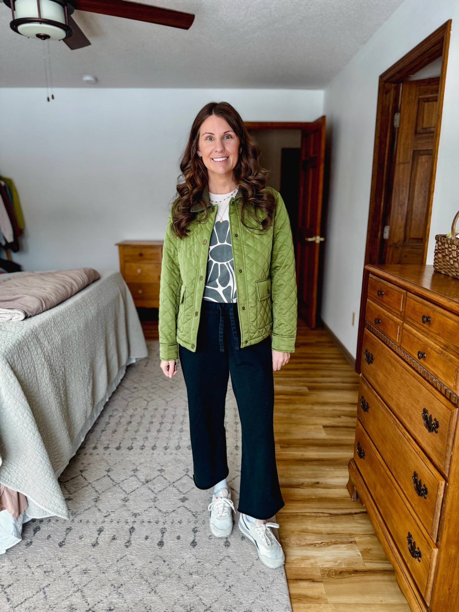 Wearing small in my graphic tee, xs in my black sweatpants, 6.5 in my sneakers. My jacket is older, so I linked similar ones! 


#LTKootd #LTKSeasonal #LTKPetite