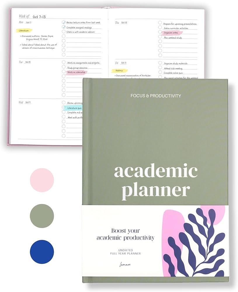 Lamare Academic Planner 2025-2026 College Essentials: Weekly Student Planner 2025-2026 - Suitable... | Amazon (US)