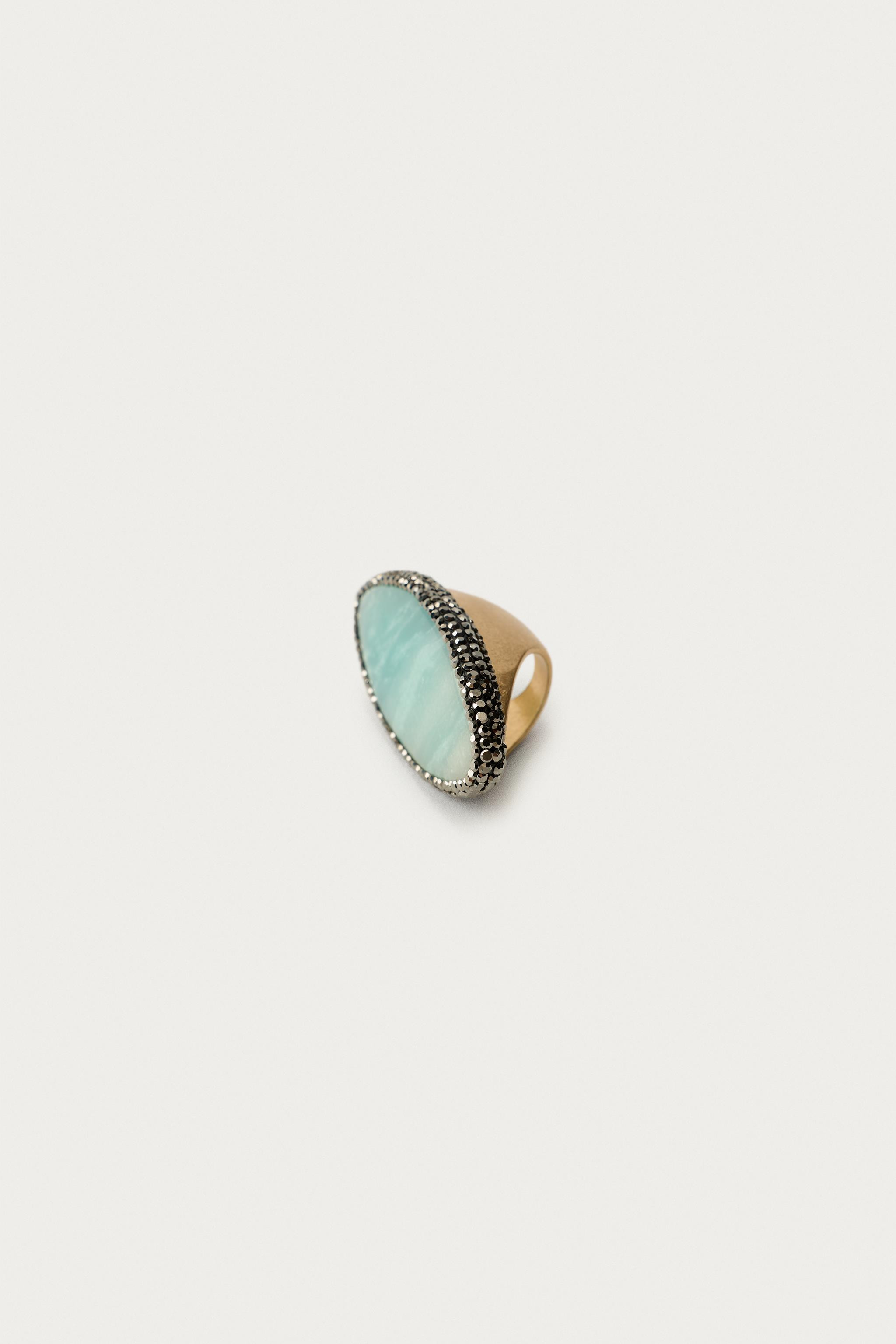 MARISA BERENSON X ZARA MAXI SHINY STONE RING | Zara UK