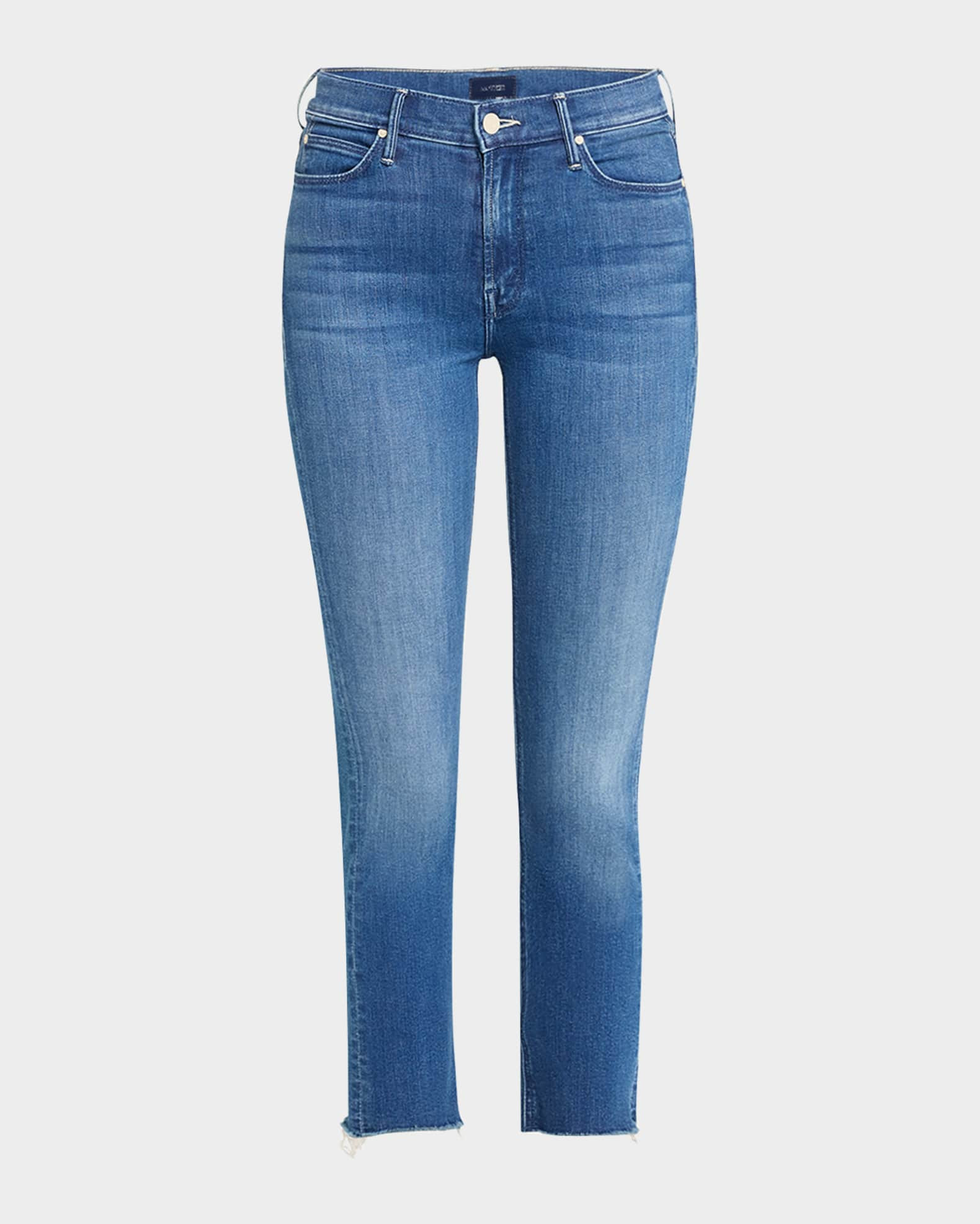 Mid-Rise Dazzler Ankle Fray Jeans | Neiman Marcus