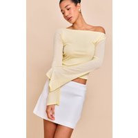 White Woven A Line Mini Skirt | PrettyLittleThing UK