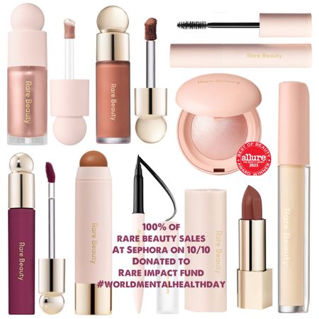Support World 🌎 Mental Health Day on October 10! 100% of Rare Beauty sales at Sephora will be donated to the Rare Impact Fund 🩷.

#LTKsalealert #LTKfindsunder50 #LTKbeauty