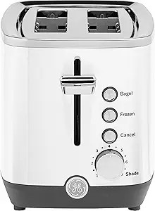 GE 2 Slice Toaster, Extra Wide Slots for Toasting Bagels, Breads, Waffles & More, 7 Adjustable Sh... | Amazon (US)