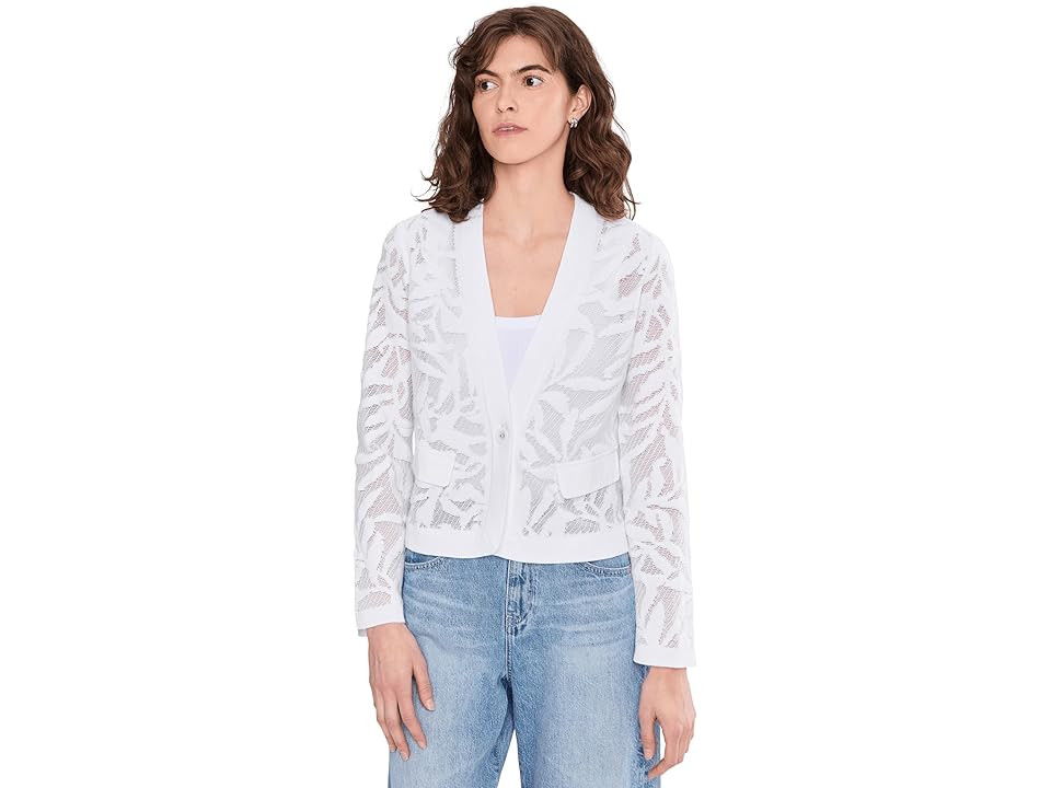 NIC+ZOE Garden Lace Jacket Women's Jacket Paper White : MD, Cotton/Nylon/Polyester | Zappos