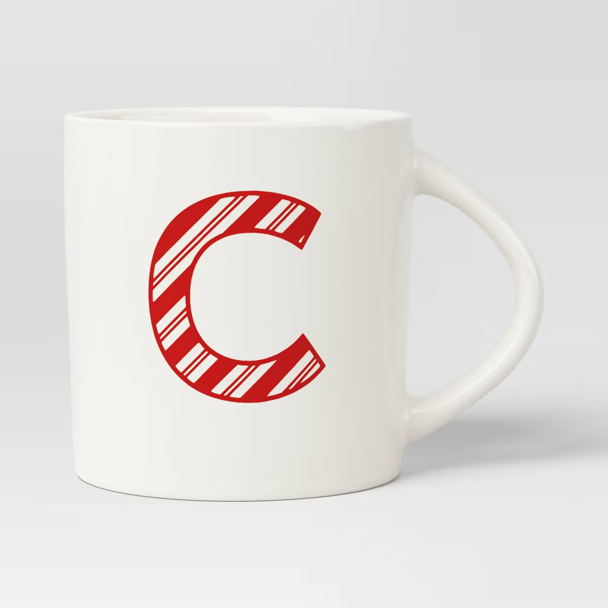 16oz Christmas Stoneware Monogram Mug White - Wondershop™ | Target